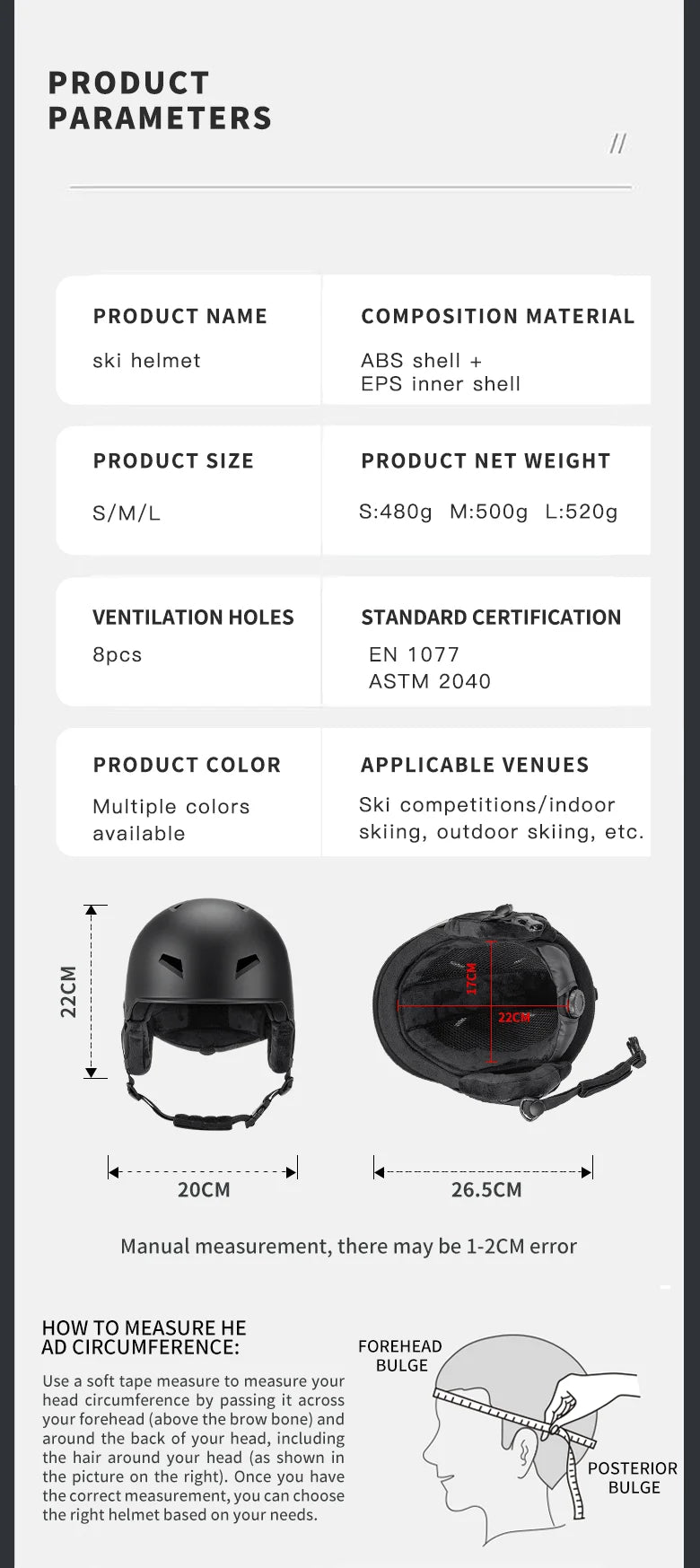 Seeker Ski Helmet Air Vented